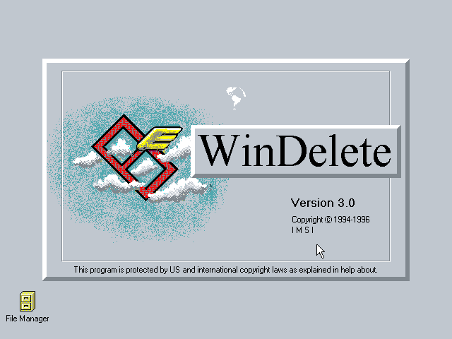WinDelete Version 3.0 - Splash